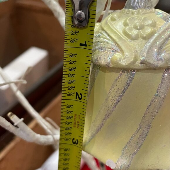 Handpainted Ceramic Christmas Bell Ornaments - Picture 7 of 8